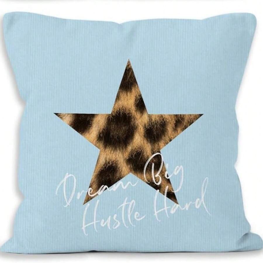 Leopard Animal Print Cushion Cover Green Background Decorative Pillow Case Wildlife Style Home Sofa Living Room Bedroom Decor