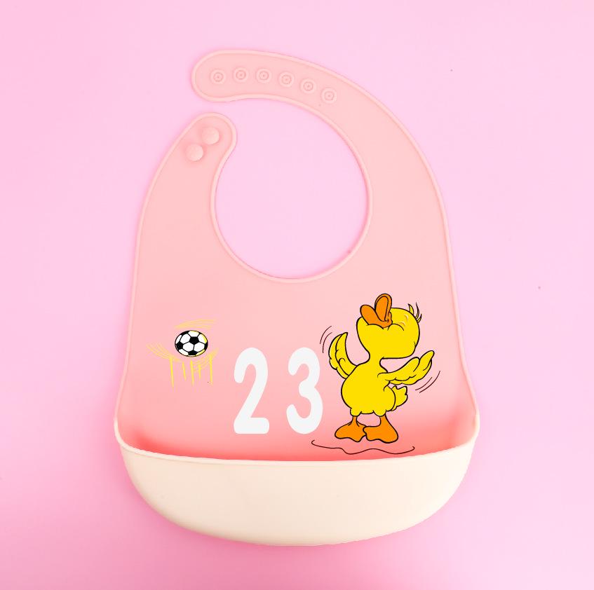 Waterproof Silicone Baby Bib - Large, Wash-Free, Drool & Meal Bib for Newborns and Children
