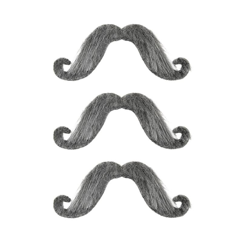 3pcs Practical Plastic False Mustache For Pirate Wizard Santa Costume Accessories Easy To Clean Halloween Party Props