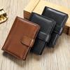 Handmade Cowhide Wallet Top Layer Vintage Genuine High-end Feel Anti-theft Brush Buckle Leather Men