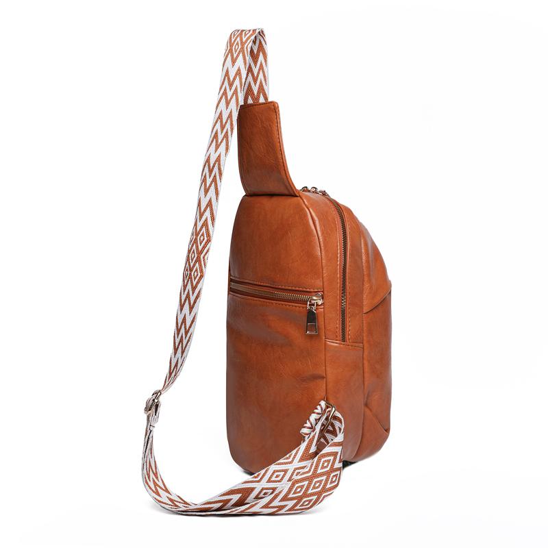 Vintage Chest Bag Women's Crossbody Bag Large Capacity Shoulder Bag