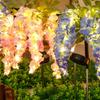 Solar Powered Wisteria Flower Lamp Outdoor Waterproof Grounding Lamp for Garden Passage Lawn Patio Home Pathway Outdoor Decor