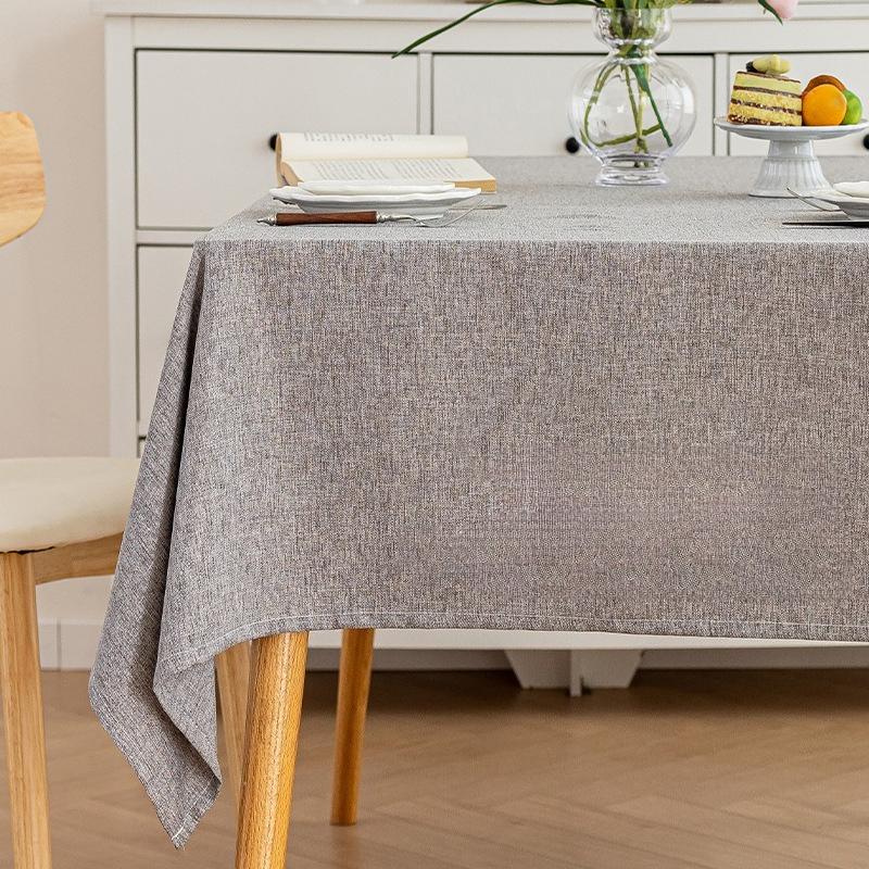Rectangular Tablecloth Waterproof Dustproof Anti-static All Season Universal Dining Table Cloth Household Decorative Cover Cloth