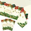 Plastic Christmas Tablecloth Bronzing Snowman Snowflake Disposable Tablecloths Disposable Table Decoration Table Cover Christmas