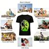 Totenkopf geschmolzen erbrechend Print edgy cool lässig Kurzarm T-Shirt Reines Baumwoll-T-Shirt