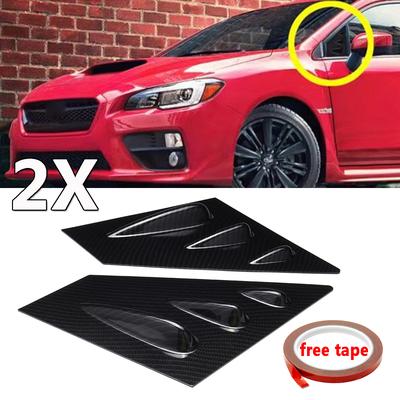 Carbon Fiber For 15-18 Subaru WRX//STI Sedan Side Window Louver Vent Scoop Cover