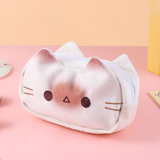Lustige Französische Brotkater Federmäppchen Kawaii Plüsch Stiftebeutel für Schüler Kreativ Neuheit Schreibtisch Schreibwaren Tasche Organizer