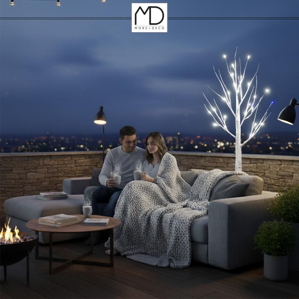 Christmas tree birch led decoration christmas 120cm 48led COLD