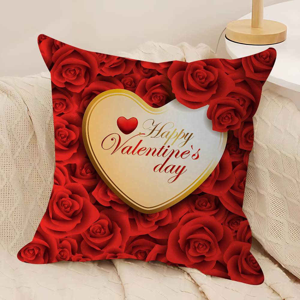 

Наволочка на День святого Валентина Мультяшный подарок Наволочка Декор для спальни дома дивана кресла Подушка 12x12Inch