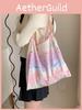 Trendy Cotton Tote Bag With Fresh Flower Patterns Ideal For Shopping And Everyday Use