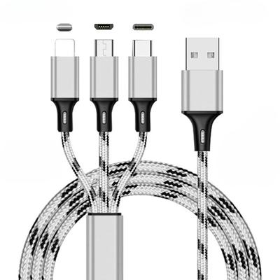 3 In 1 Fast Cable for Mobile Phone Fast Charger Micro USB Cable Type C Android Charger Cable for IPhone Three Data Charge Cable AVE