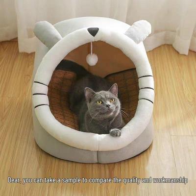 Universal Four-Season Pet House: Cozy Enclosed Shelter for Cats and Dogs