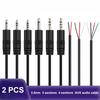 2Pcs 2.5Mm 3.5Mm 1/8'' Mono Stereo Male Female Plug Jack Connector 2/3/4Pin Aux Extension Wire Diy Audio Earphone Mic Repair