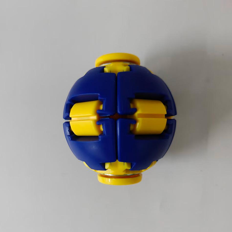 Nieuwe 3D Geprinte Druk-om-te-Draaien Fidget Bal Eén Klik Vervormbare Fidget Spinner Bal, Soepel Draaiend Stressverlichtend Sensorisch Speelgoed