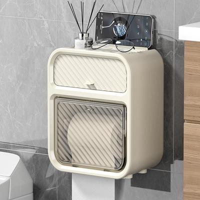 Boîte à mouchoirs murale étanche sans perçage et porte-papier toilette