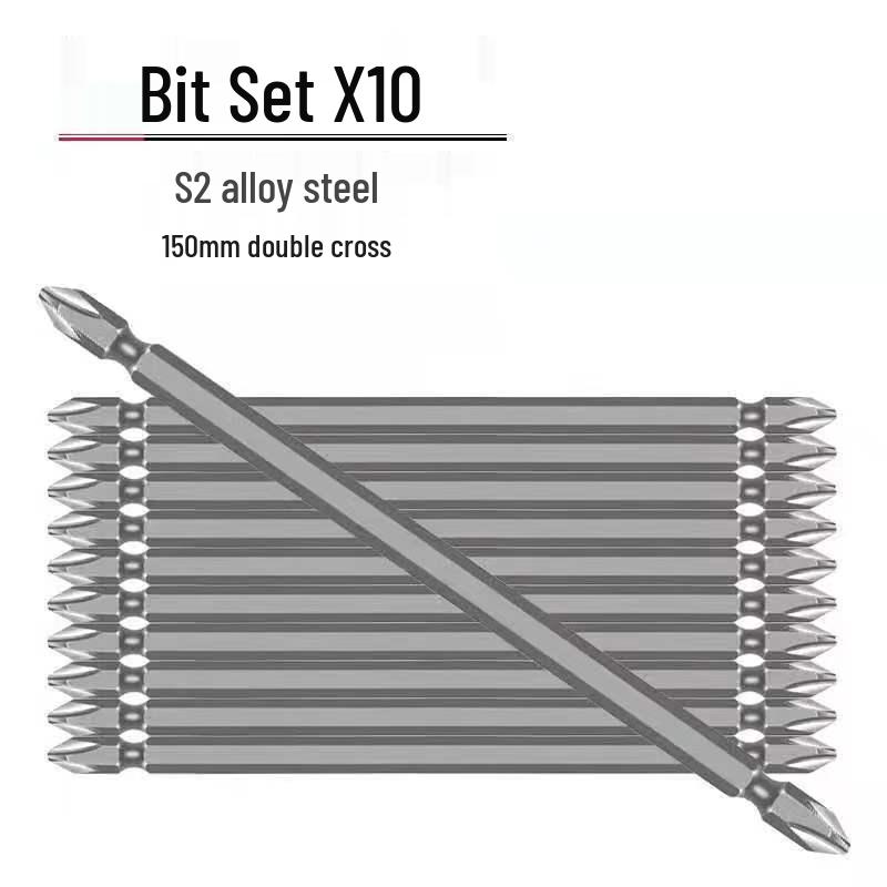 Pointed PH1/PH3 Magnetic Double-Ended Phillips Bit, High Hardness, S2 Alloy Steel Electric Screwdriver.