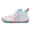 Li-Ning Cloud Leichtgewicht Anti-Kick Stoßdämpfung Atmungsaktiv Balance Unterstützung Mid-Top Basketballschuhe Kinder Sneaker Weiß Grün YKBS034-11