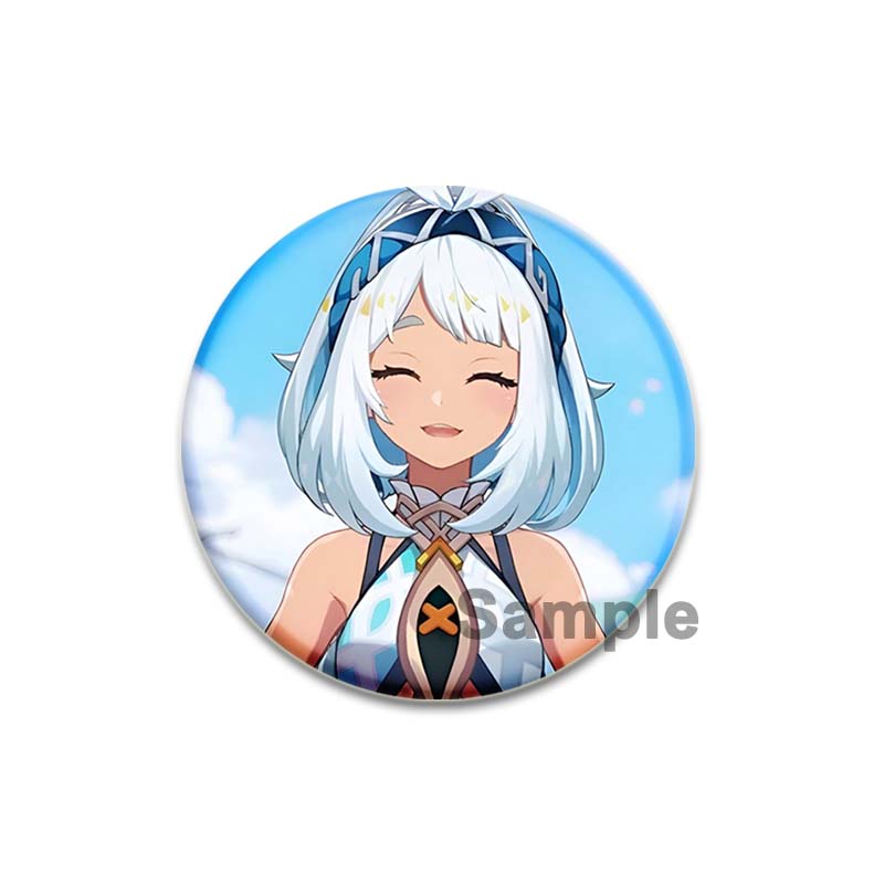 Anime Game Genshin Impact Mualani Soft Button Pins Character Kinich X Mualani Fanart Brooch Handmade Badge Fans Collection Gifts
