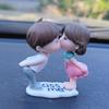 Cute Couple Figurines: Cartoon Car Décor & DIY Accessories