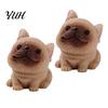 Micro Landscape Accessories 2Pcs Mini Dog Figurines, Cute Resin Puppy Miniature Animal Figures, Small Cat Ornaments for Landscape, DIY Crafts, Desktop