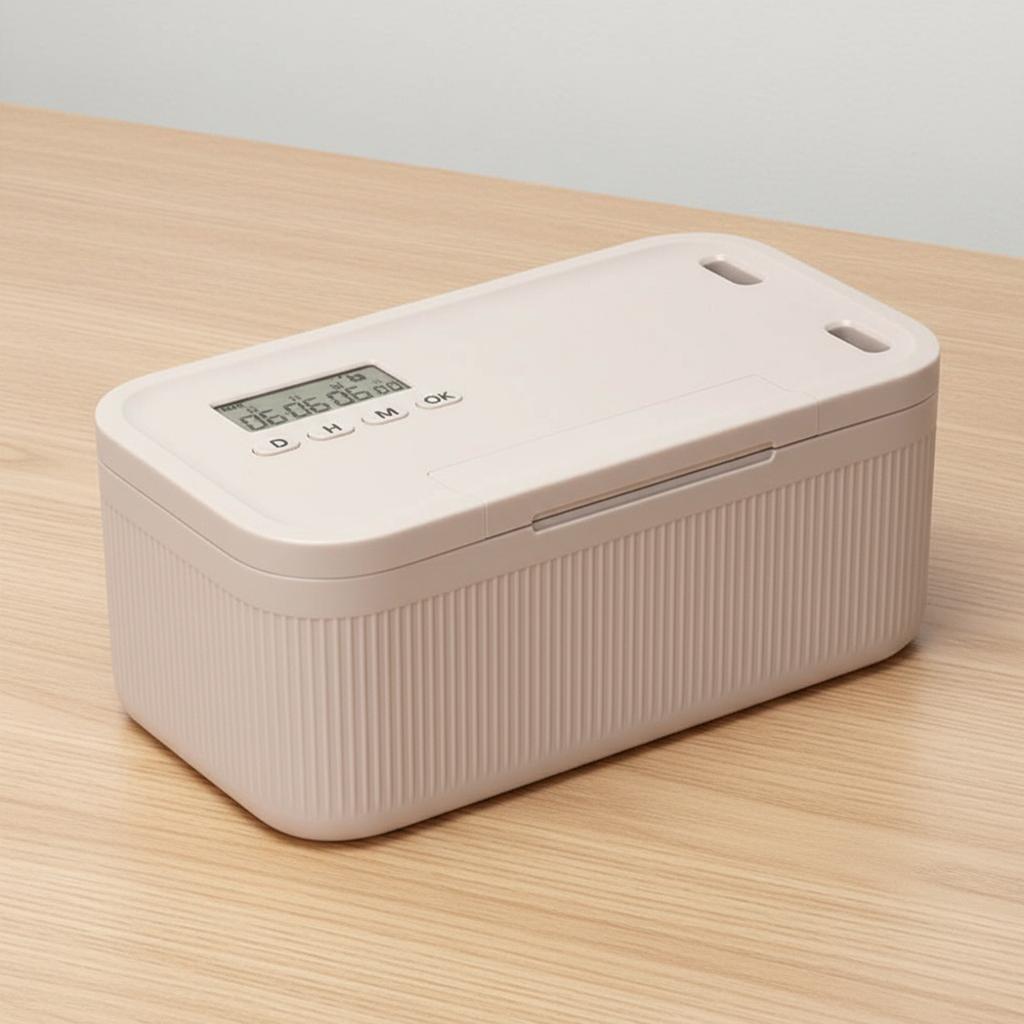 2.8L Timer Lock Boxe Electronic Multipurpose Lockable Storage Box with Combination Lock and Digital Timer Safe Storage Organizer