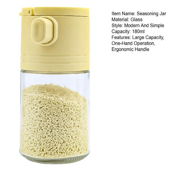 Glass Salt Dispenser Set with 0.5g Portion Control Airtight Seasoning Jars for Low-Sodium Diets 180ml Moisture-Proof Easy-Fill Spice Container