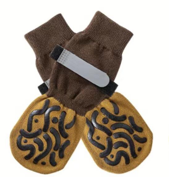 4er-Pack Heiße Haustiersocken zum Warmhalten  Große und kleine Hunde  Indoor Anti-Rutsch-Schuhe, Socken Fußüberzüge  Geeignet für alle Jahreszeiten