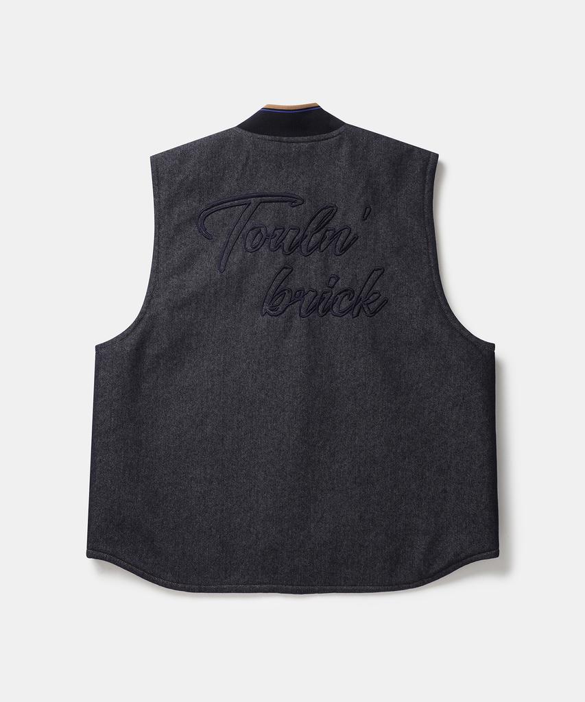 Touln Brick Tb-No.2 Denim Padded Vest (E5W10G2101)
