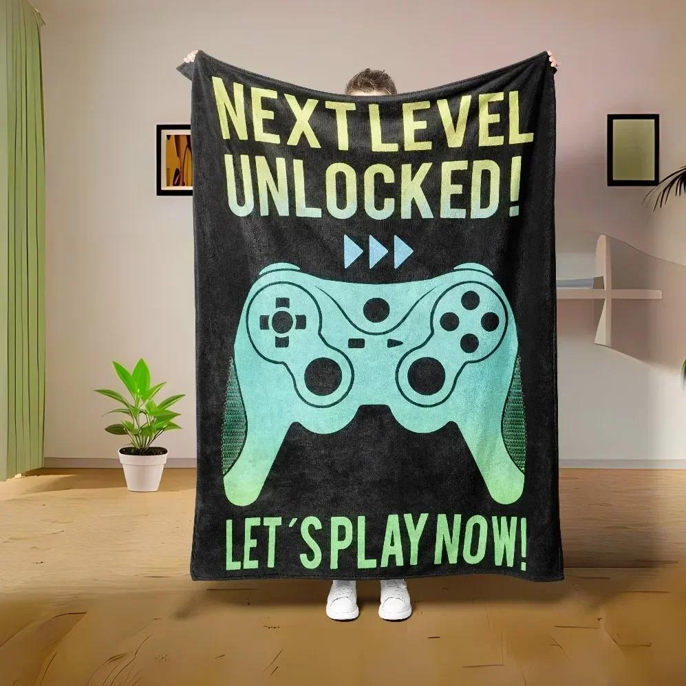 Cute Cat Print Flannel Blanket Love cat Family Blanket Throw Home Sofa Lunch Break Blankets Children Student Blankets Nap Gifts