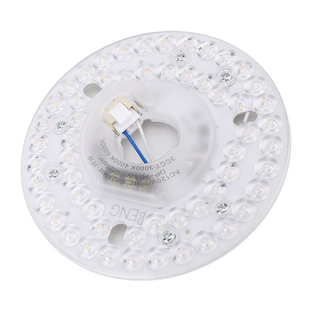 4.92 Inch LED Ceiling Fan Light Retrofit Kit 18W 3CCT 3000K 4000K 6000K Dimmable Round Ceiling Light Replacement PC