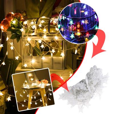 Star Shape String Lights Party Wedding Christmas Room Curtain Light Decoration