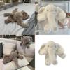 Ins Soft And Realistic Grey And White Elephant Plush Toy For Babies And Kids