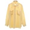 70s Vintage Long Sleeve Shirt Yellow Men's Used