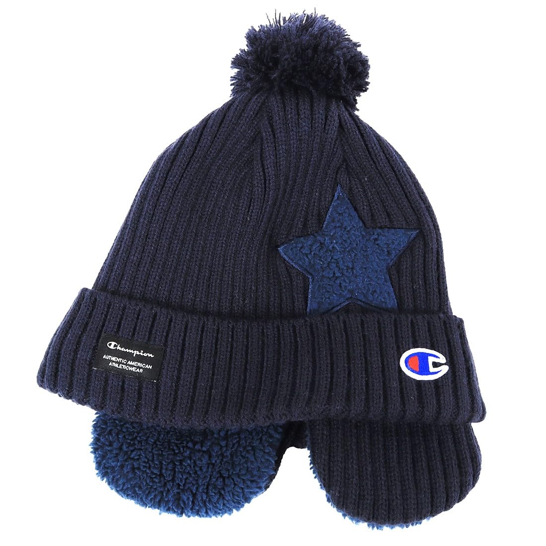 

Knit Cap with Fleece Navy [Champion] Kids Lining, 438-0054,