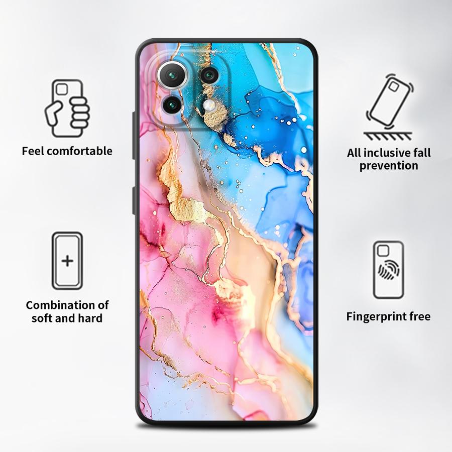 Farbige Marmor Hülle für Xiaomi Mi 11T 11 15 Pro 10T 13 Lite 12X 14 12T Pro 12 Funda Handyhülle