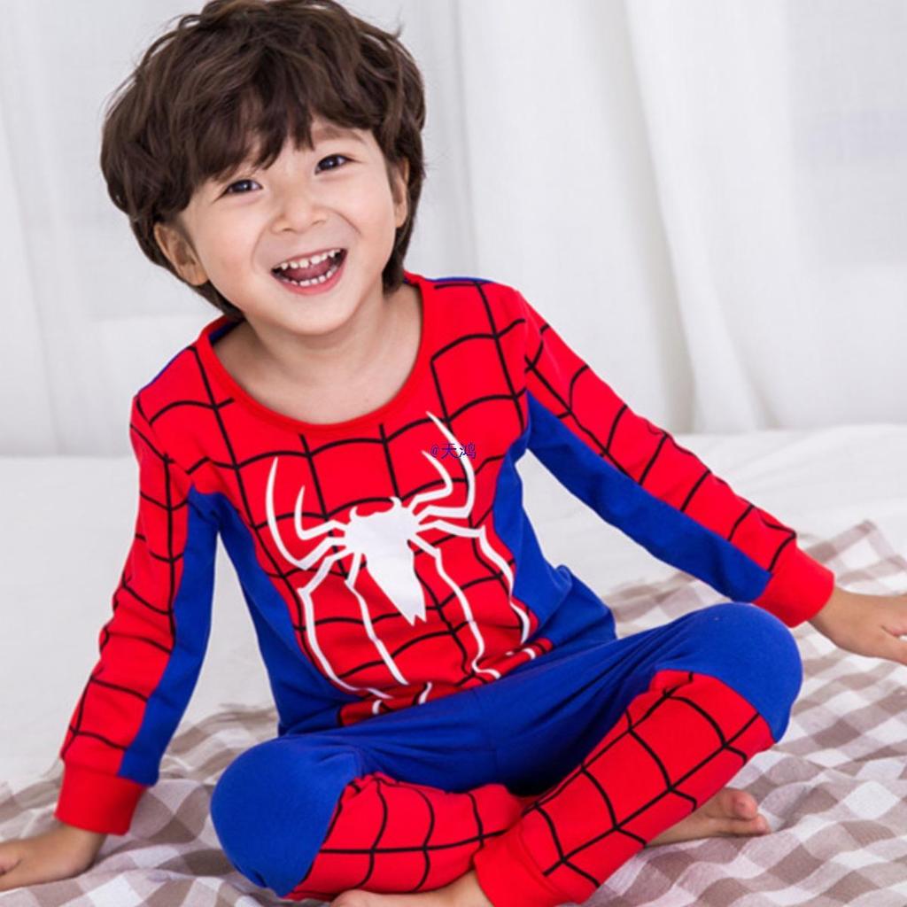 Boys' Spiderman Fleece Pajama Set - Warm Winter Long Johns & Cozy Autumn Homewear