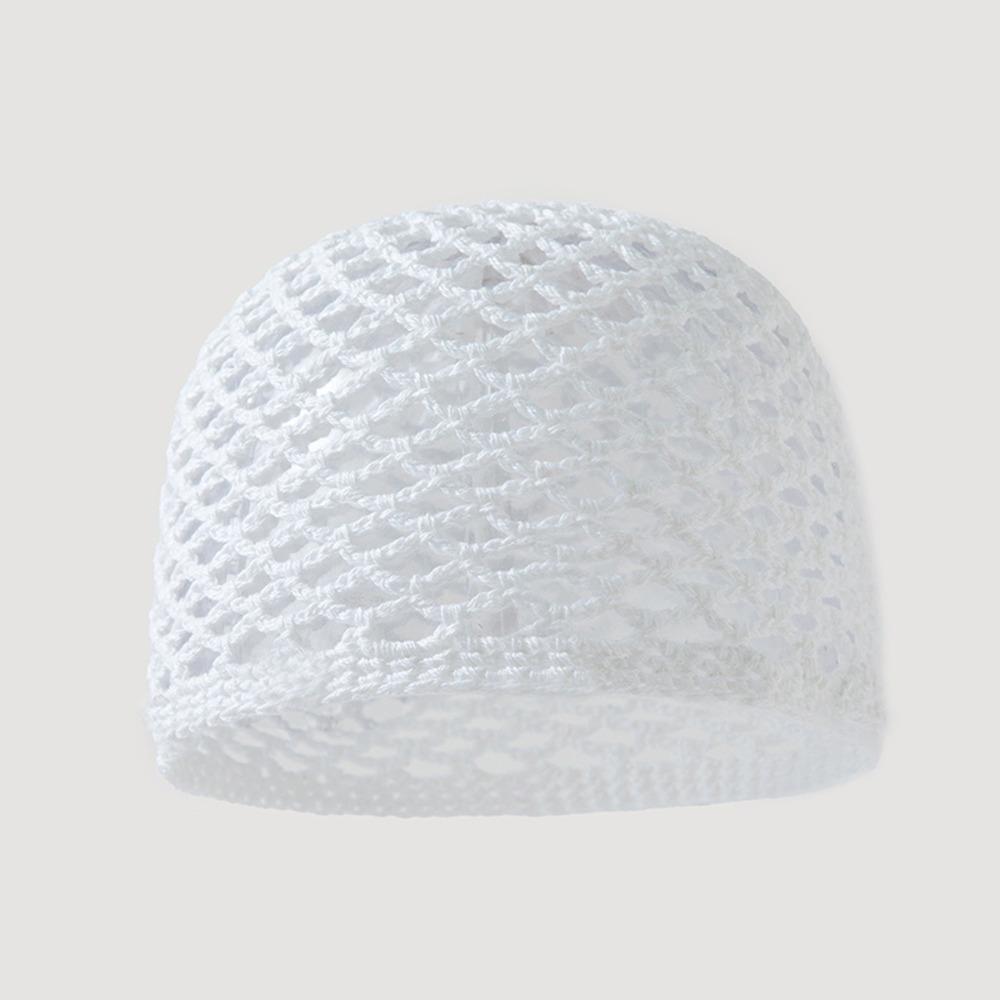 Solid Color Hollowed Out Knitted Hat Thin Weave Cap Fashion Crochet Hat Spring Summer