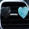 2Pcs/Set Heart-Shaped Car Air Outlet Perfume Clip Rhinestone Car Air Conditioning Air Outlet Perfume Decoration Clip Car Auto Ac