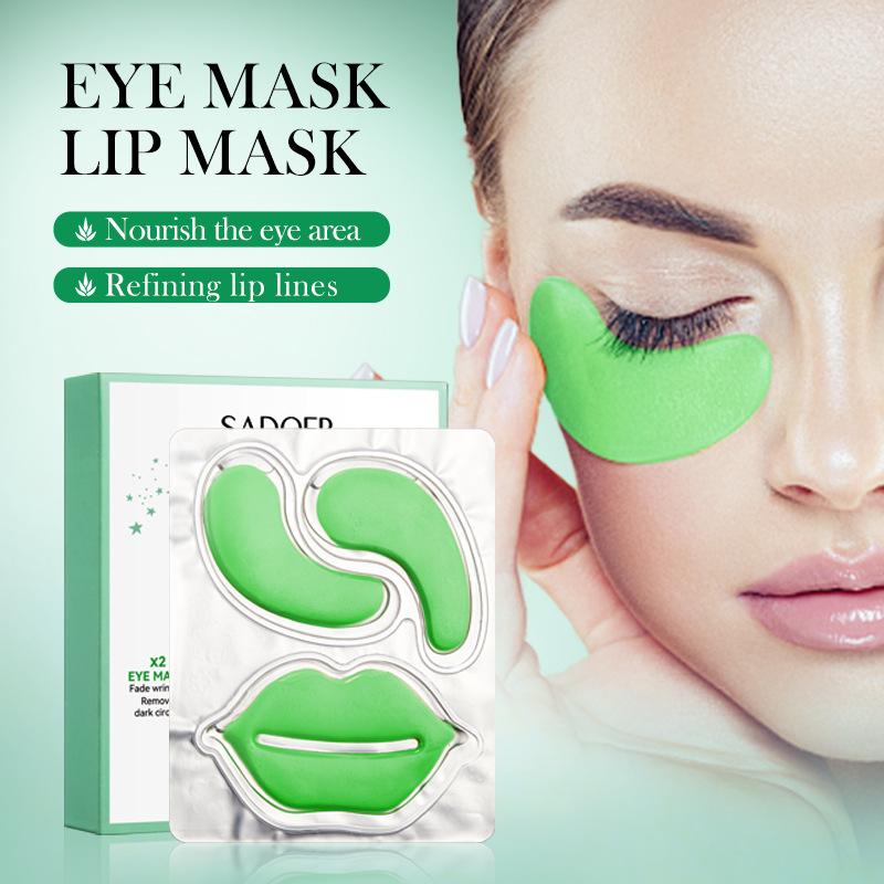 

10 шт. SADOER Коллагеновые патчи для губ Наборы масок для глаз Удаление темных кругов и мешков под глазами Увлажняющие средства для ухода за кожей губ и глаз