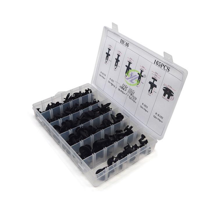 165-Piece Snap Fastener Set for Universal Car Models