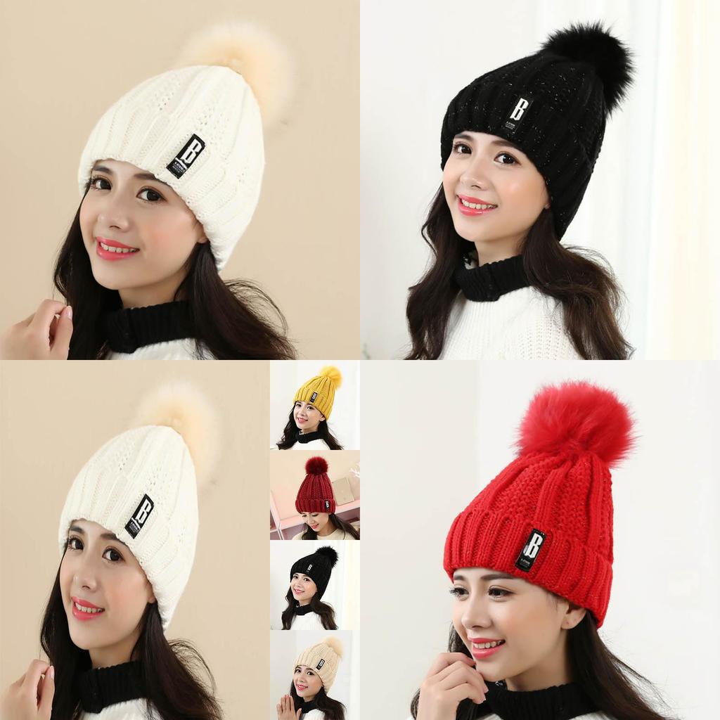 Cozy And Stylish Winter Fashion Knitted Hat Charm Women Adjustable Warm Woolen Hats