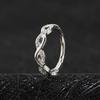 Right Grand ASTM F136 Titanium Twisted Rope Huggie Hoop Earring 16G Infinity CZ Hinged Clicker Septum Nose Ring Earlobe Piercing