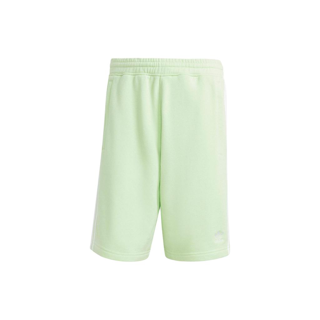 Adidas Originals Adicolor 3-Stripes Elastic Waist Straight Cut Casual Shorts Men Bottoms Green IR8013