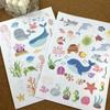 2Sheets Flowers and Ocean Designs Colorful Water Soluble Paper  Beginners