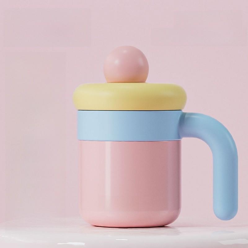 Insulated Travel Mug With Carry Handle For Outdoor And Home Use