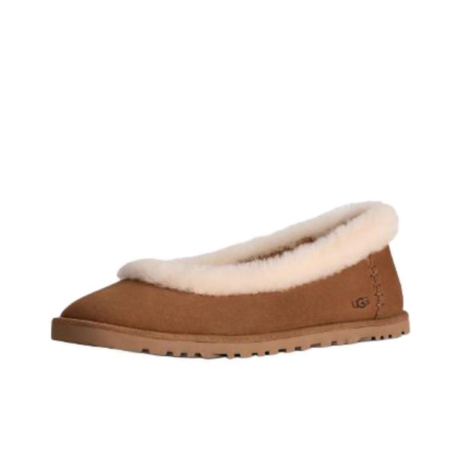 UGG Módní řada Ovčí kůže Pohodlné ležérní baleríny Dámské baleríny Kaštanové 1178111-CHE