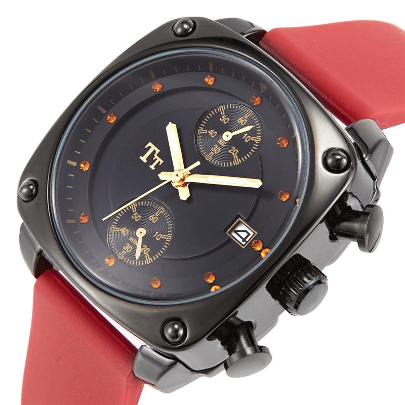 Multifunctional Large Dial Calendar Watch Ladies Fashion Trend Personality Neutral Casual Quartz