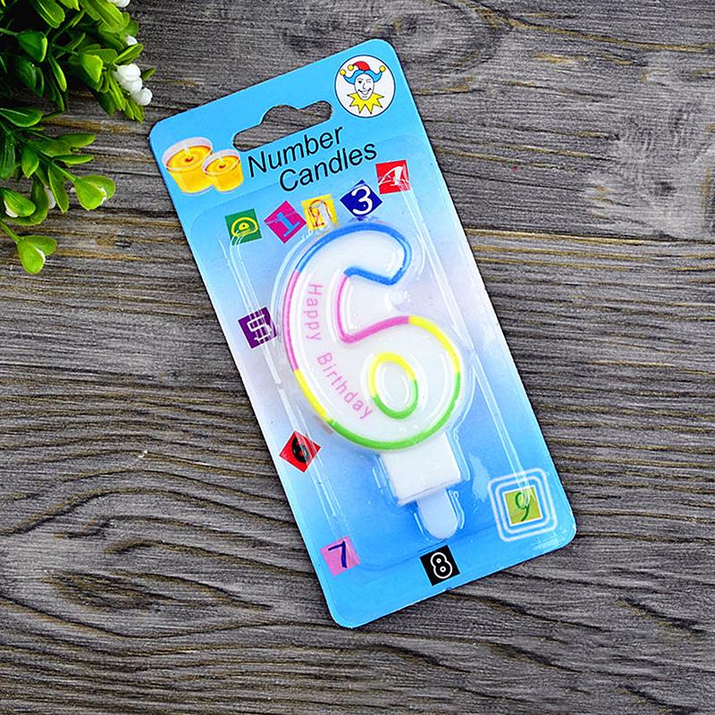 

2pcs Number Cake Decorating Candle Glitter Birthday Candles Digital Candle Cake Topper Birthday Party Wedding Cake Decor