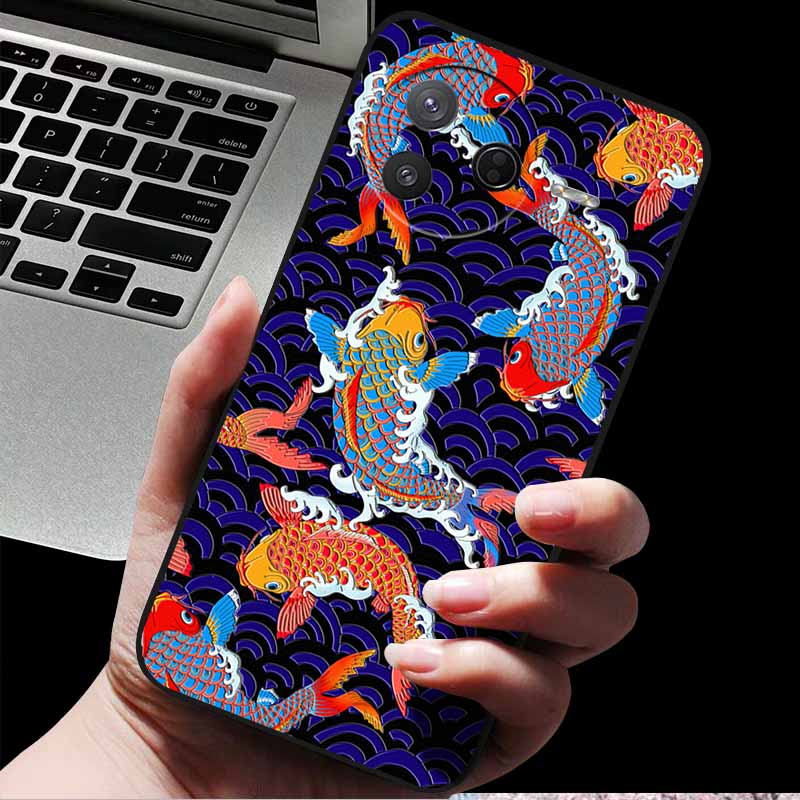 For Xiaomi Poco F7 Pro/ Poco F7 Ultra 5G 3D Relief Flower Emboss Soft Silicone Back Cover Case for Poco F7 Pro Ultra Relief Case