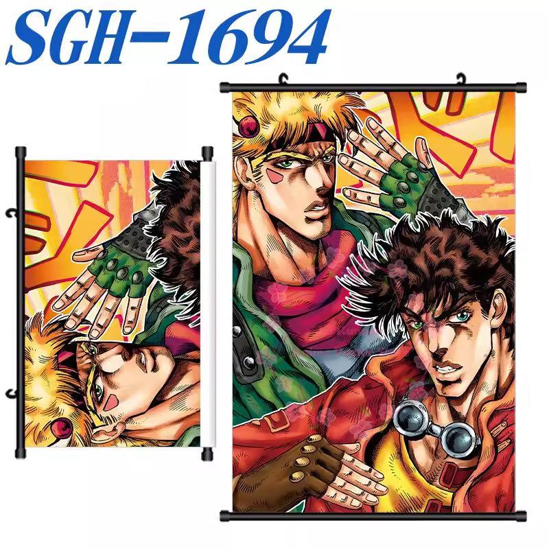 Bizarre Jojo'S Adventure Poster Scroll Painting Peripheral Hanging Painting Bedside Living Room Background Wall Cloth Painting
